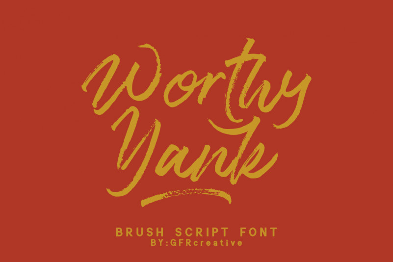 Worthy Yank Brush Font