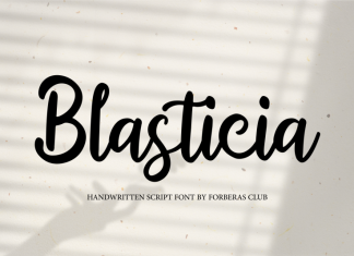 Blasticia Handwritten Font