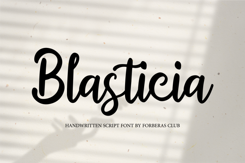 Blasticia Handwritten Font