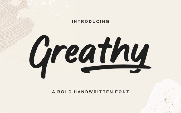 Greathy Script Font