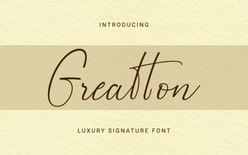 Greatton Handwritten Font