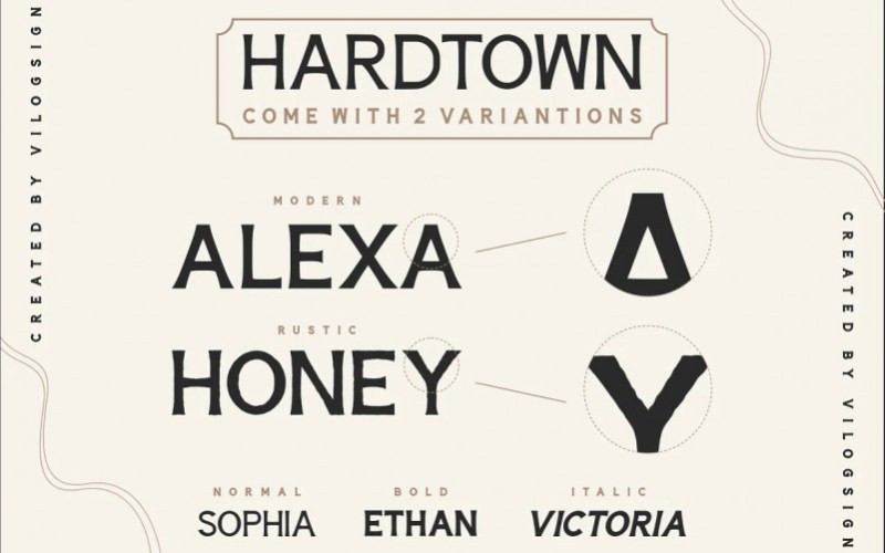 Hardtown Sans Serif Font