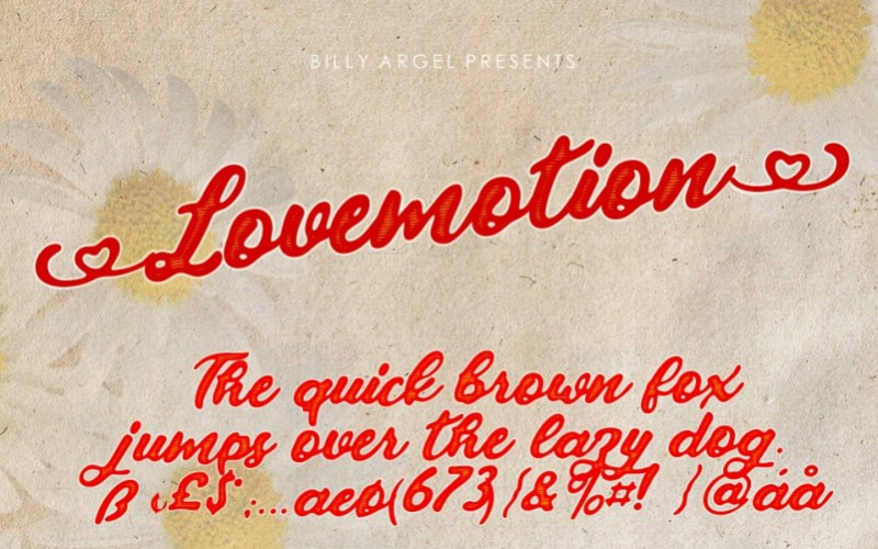 Lovemotion Script Font