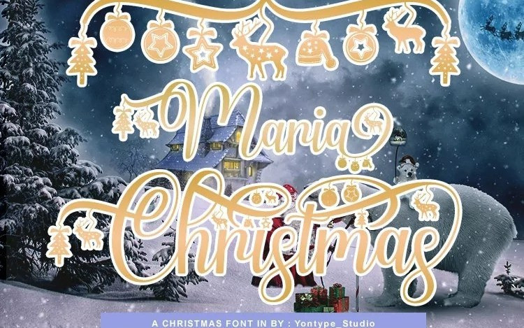 Maria Christmas Calligraphy Font