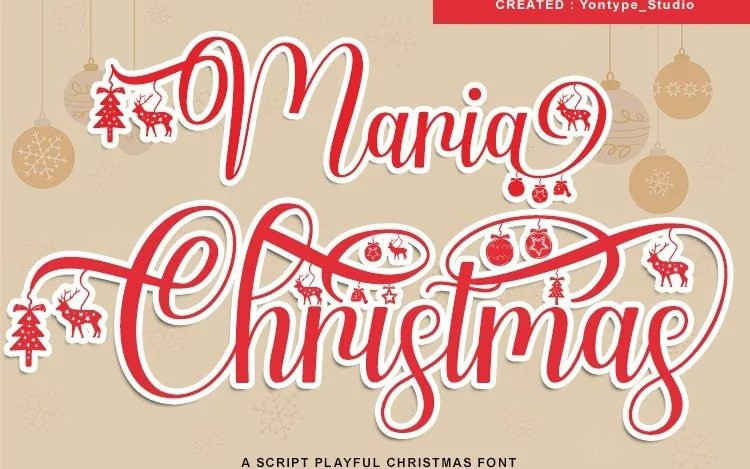 Maria Christmas Calligraphy Font