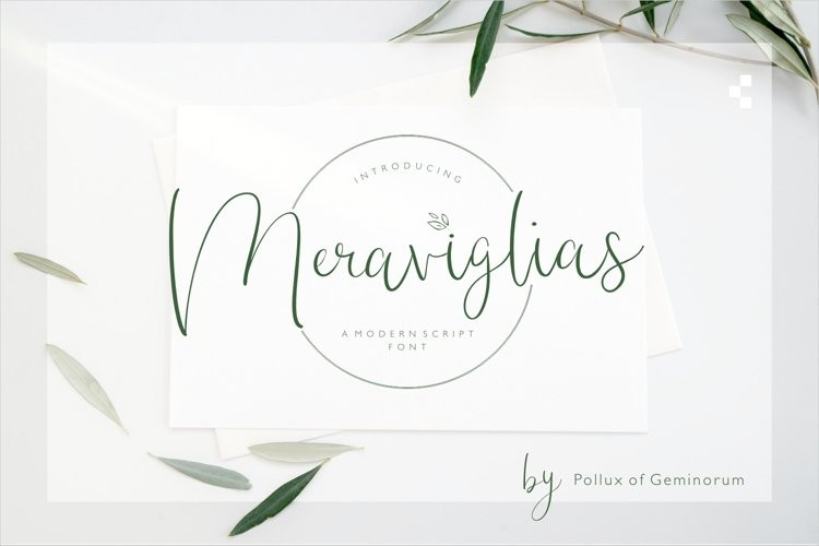 Meraviglias Script Font