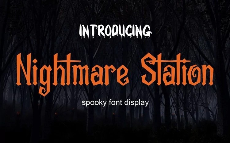 Nightmare Station Display Font