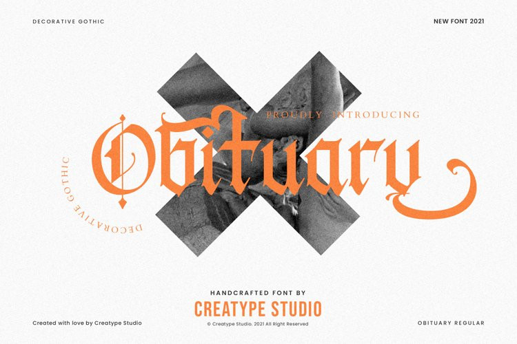 Obituary Blackletter Font