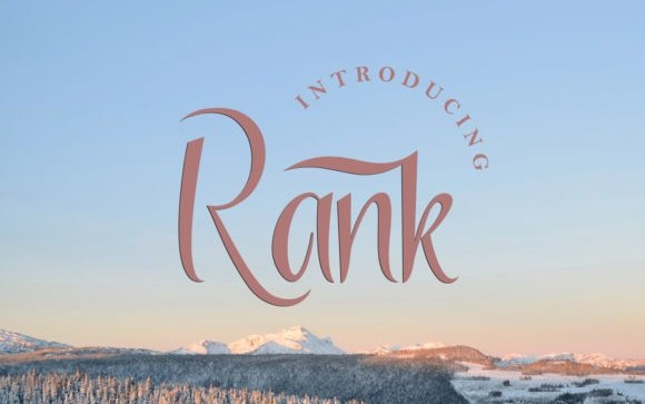 Rank Script Font