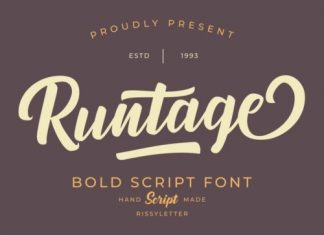 Runtage Script Font