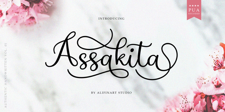 Assakita Calligraphy Font