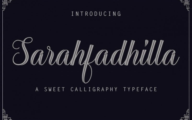 Sarahfadhilla Calligraphy Font