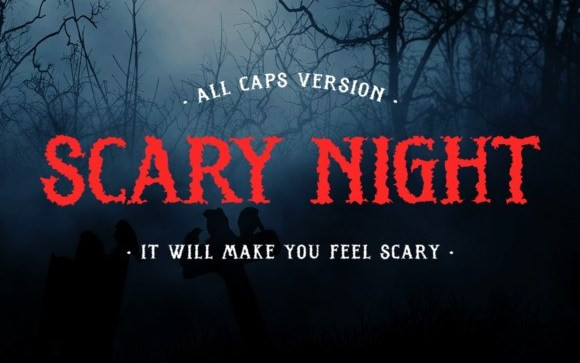 Scary Night Display Font