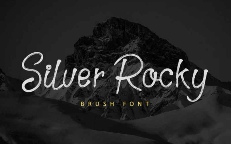 Silver Rocky Brush Font