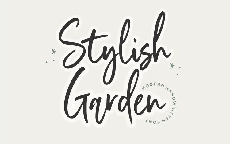 Stylish Garden Script Font