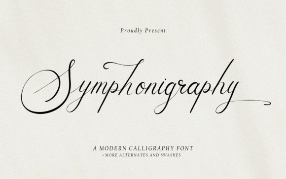 Symphonigraphy Calligraphy Font - Demofont.com