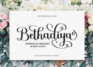 Bethadiya Calligraphy Font