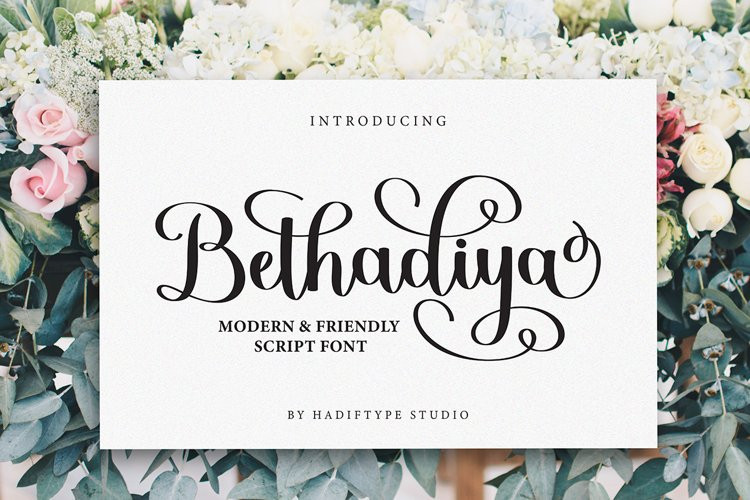 Bethadiya Calligraphy Font