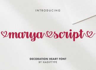 Marya Script Font