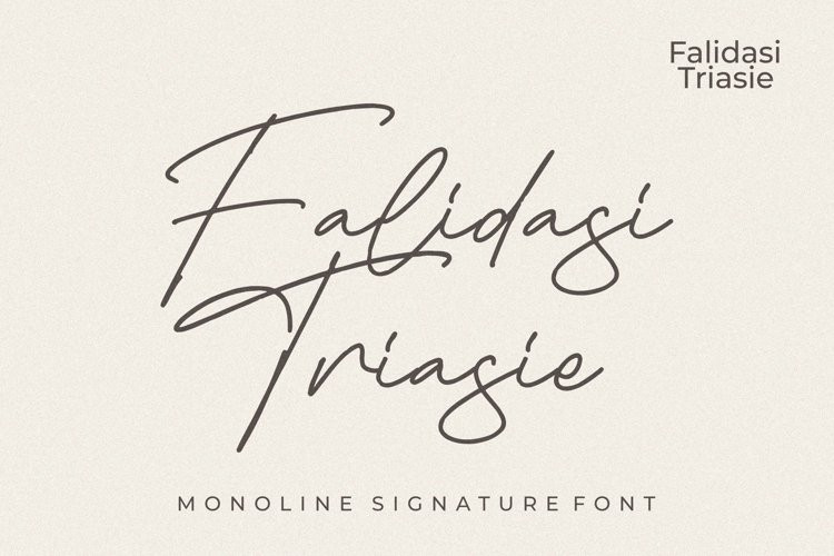 Falidasi Triasie Handwritten Font