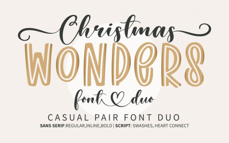 Christmas Wonders Font Duo