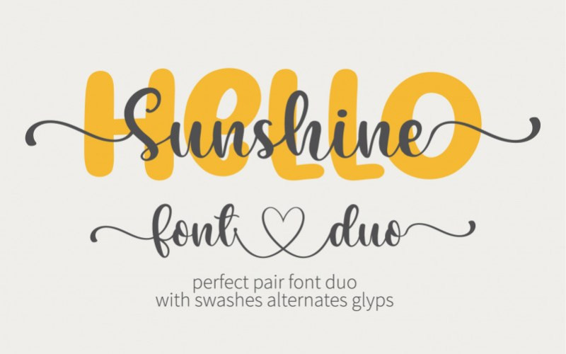 Hello Sunshine Font Duo