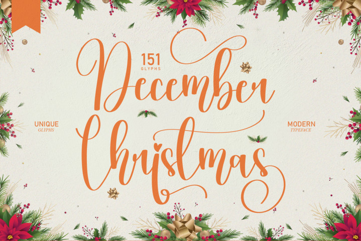 December Christmas Calligraphy Font