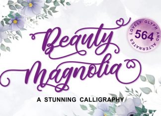 Beauty Magnolia Calligraphy Font