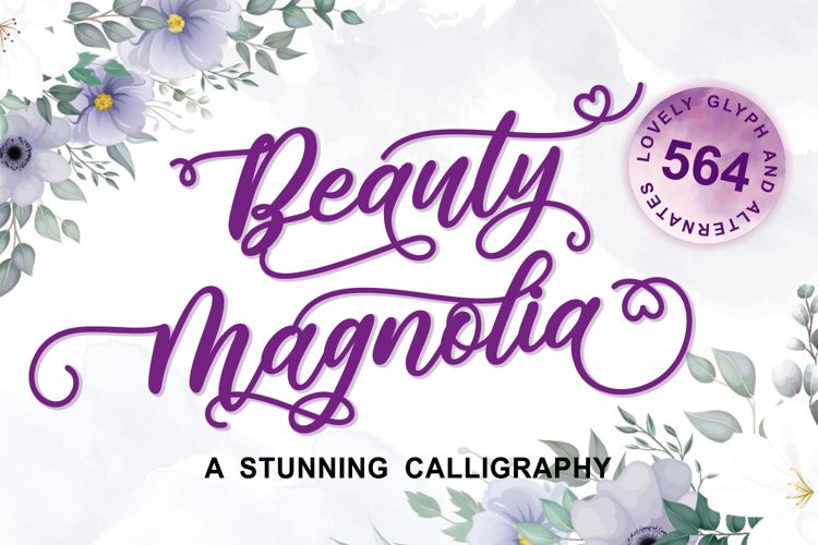 Beauty Magnolia Calligraphy Font