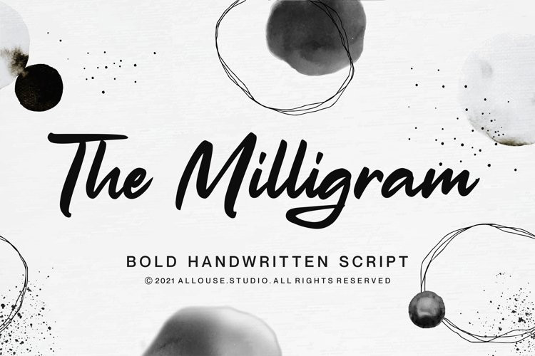 The Milligram Script Font