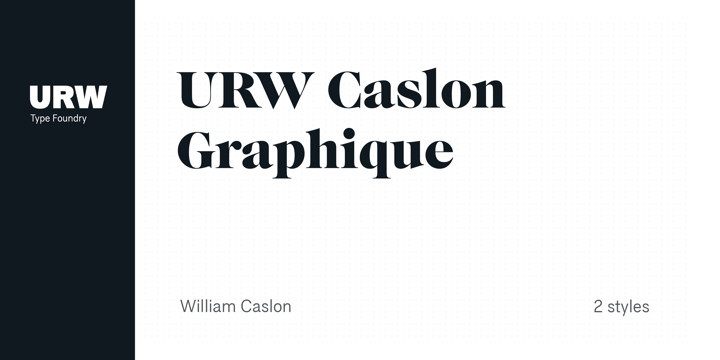 URW Caslon Graphique Serif Font