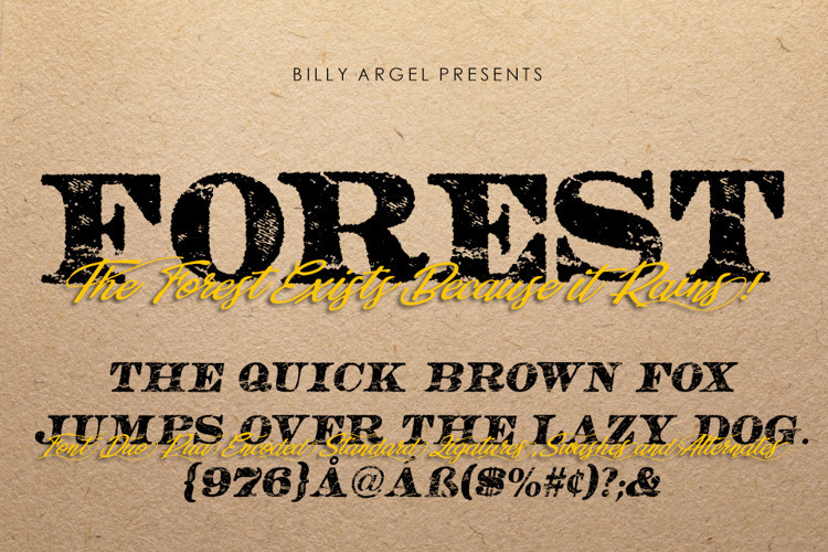 FOREST ITALIC Display Font