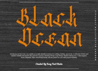 Black Ocean Blackletter Font