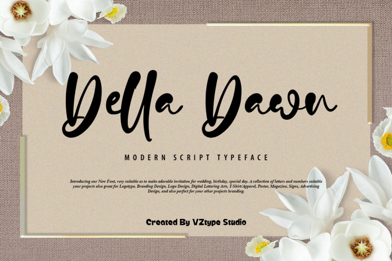 Della Dawn Script Font