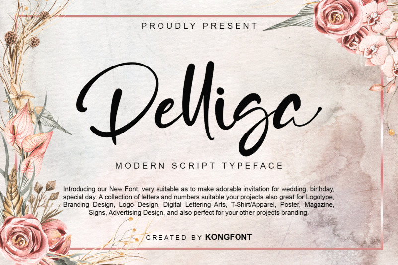 Delliga Script Font