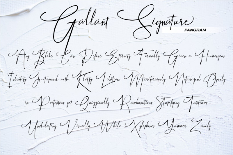 Gallant Signature Font