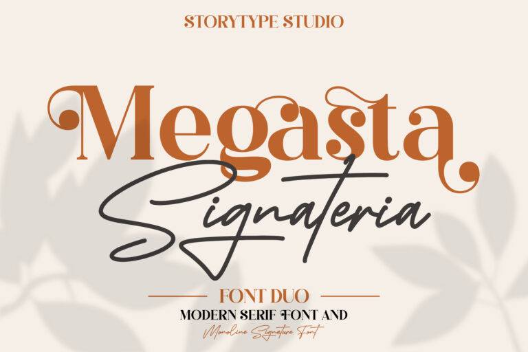 Megasta Signateria Font Duo