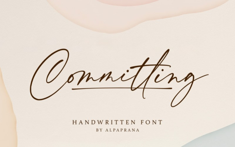 Committing Handwritten Font