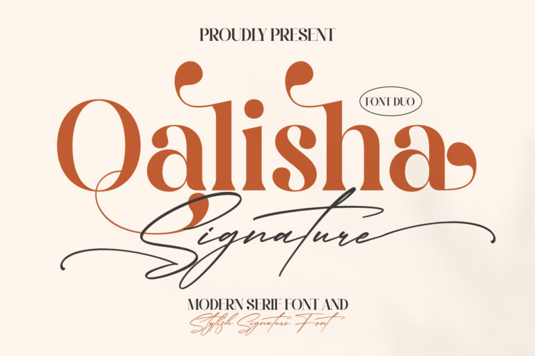 Qalisha Signature Font Duo