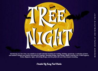 Tree Night Display Font