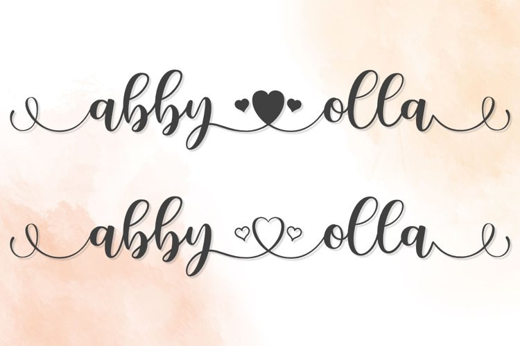 Abby Olla Calligraphy Font