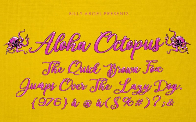 Aloha Octopus Script Font