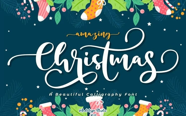 Amazing Christmas Calligraphy Font