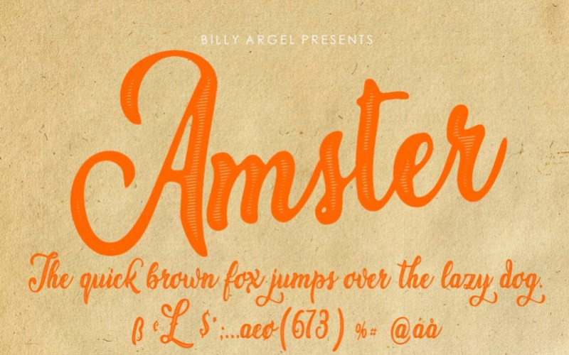 Amster Script Font