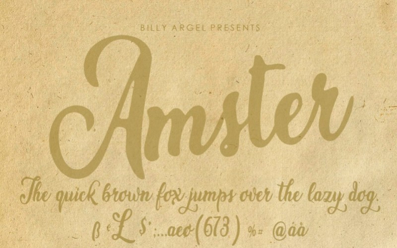 Amster Script Font