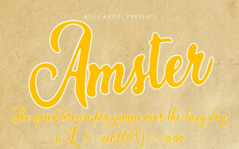 Amster Script Font