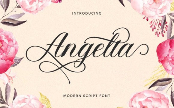 Angelta Calligraphy Font