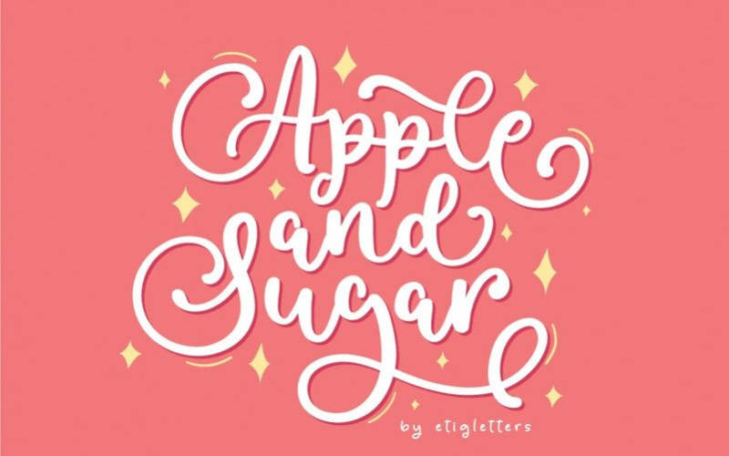 Apple And Sugar Calligraphy Font