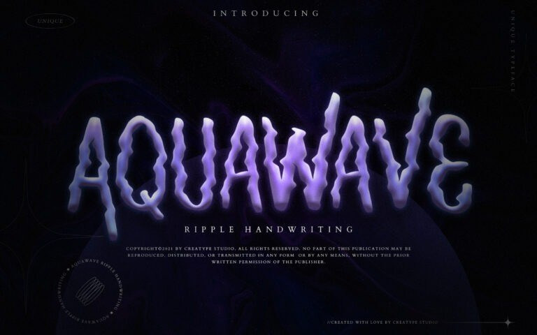 Aquawave Display Font