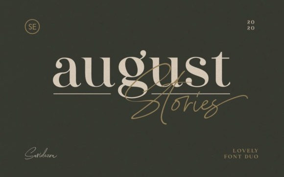 August Stories Font Duo